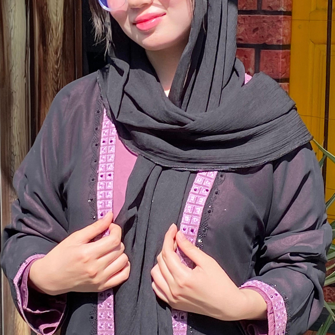 Maxi Double Upper Nida Fabric Abaya