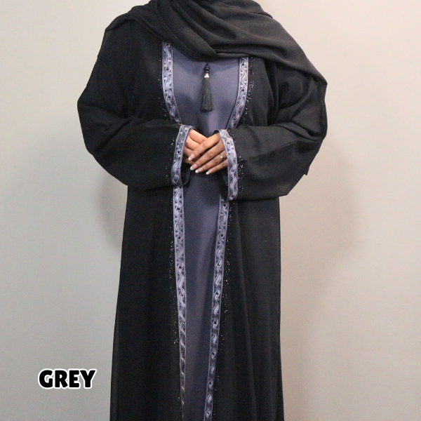 Maxi Double Upper Nida Fabric Abaya