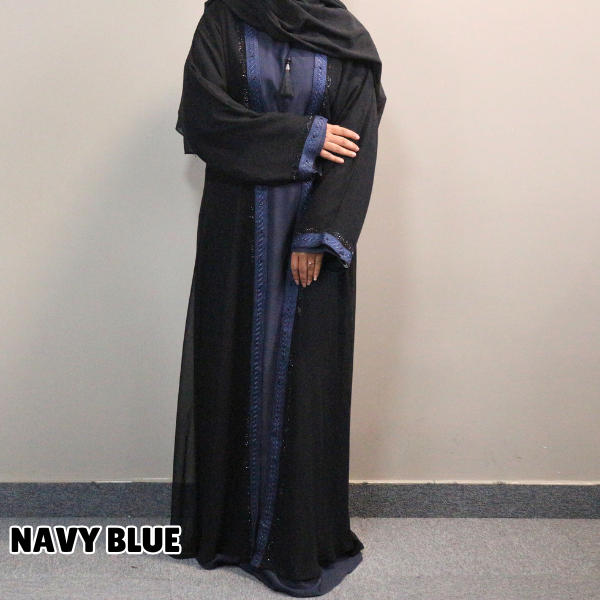 Maxi Double Upper Nida Fabric Abaya