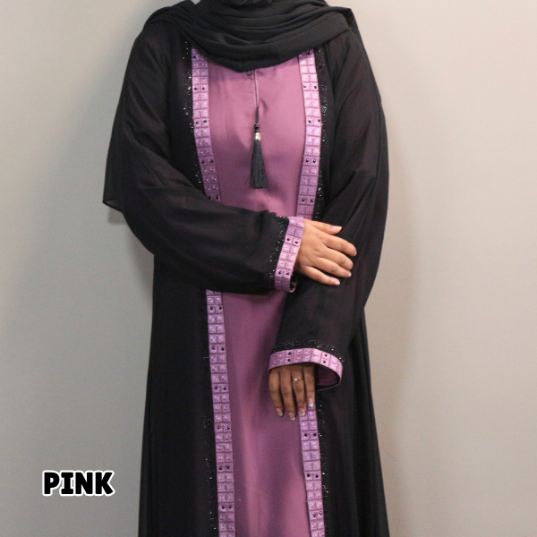 Maxi Double Upper Nida Fabric Abaya
