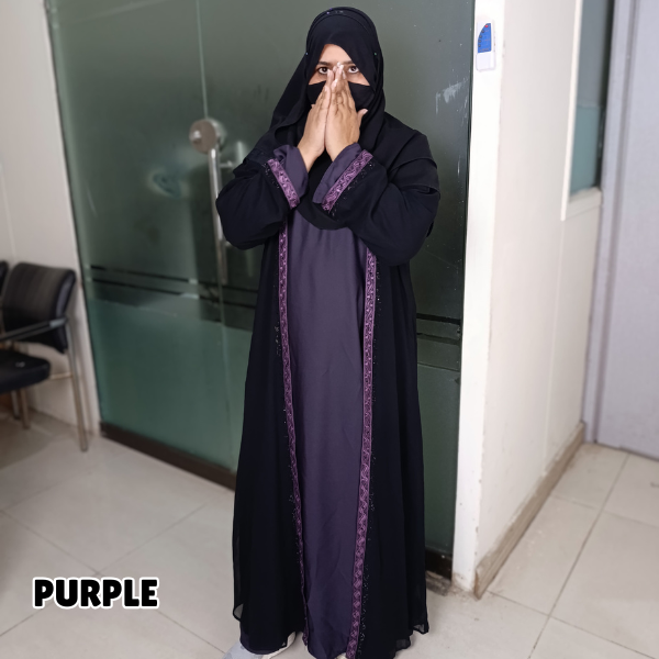 Maxi Double Upper Nida Fabric Abaya