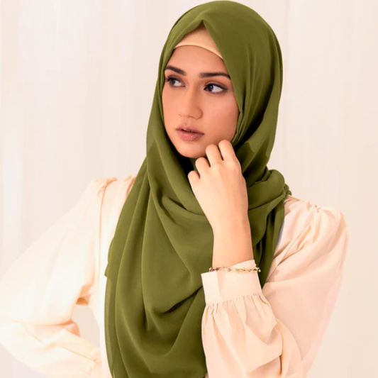 Plain Chiffon Georgette Staller Scarf